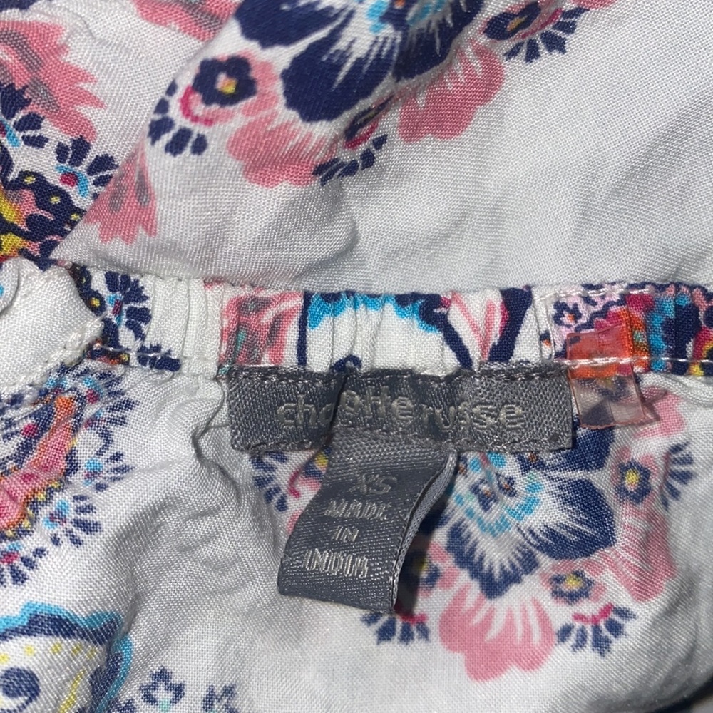 Charlotte Russe XS White Paisley Strap Tube Top - Picture 4 of 4
